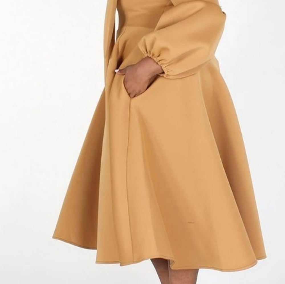 Tan Bow Dress - Picture 2 of 3